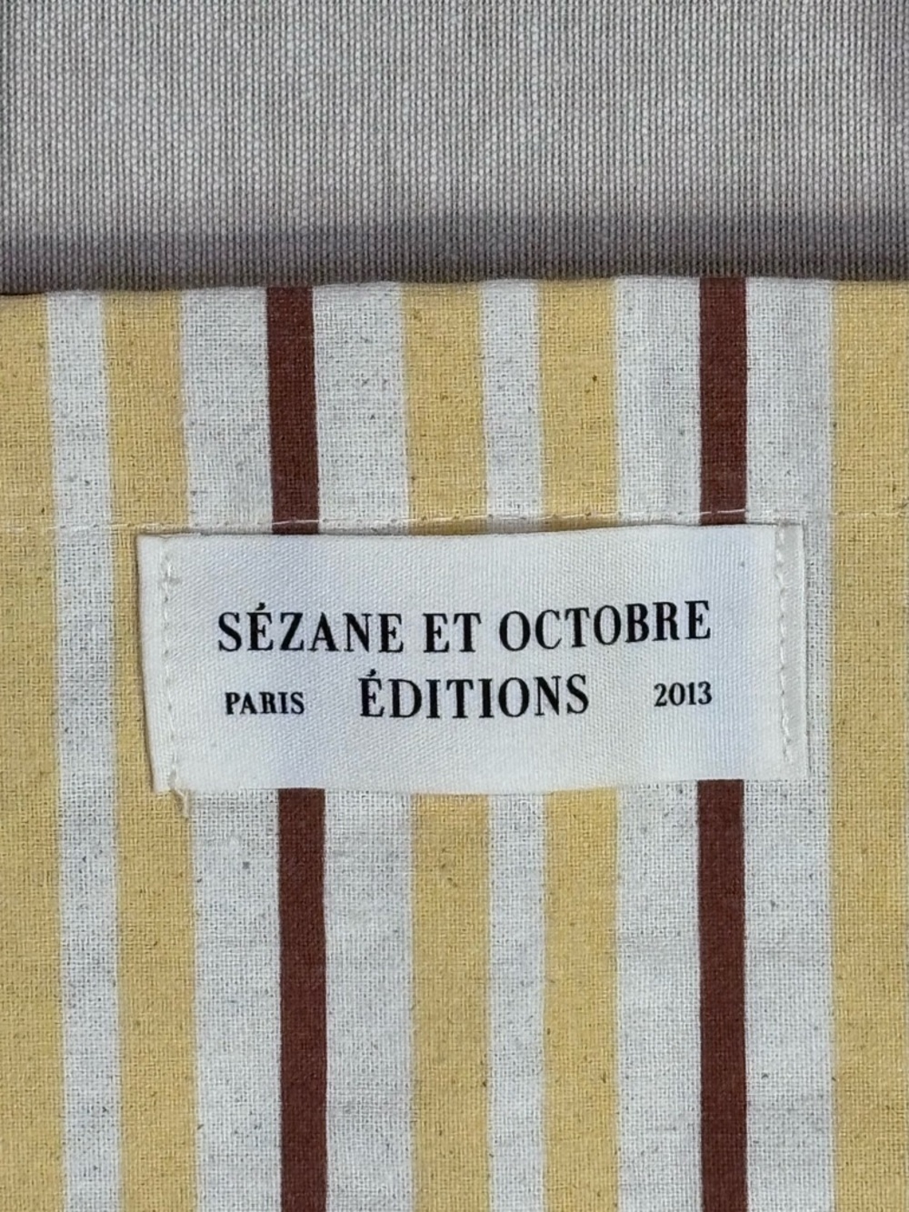 Sézane Et Octobre Paris Striped Canvas Tote French Market Chic Large Bag - Picture 2 of 4